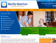 Tablet Screenshot of blueskyhomecare.com